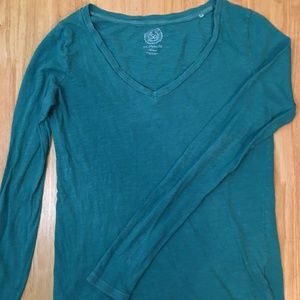 Teal V-Neck Shirt